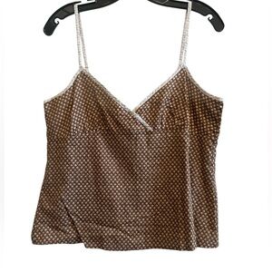 American Eagle Outfitters Brown Flower Print Camisole Top Size 12
